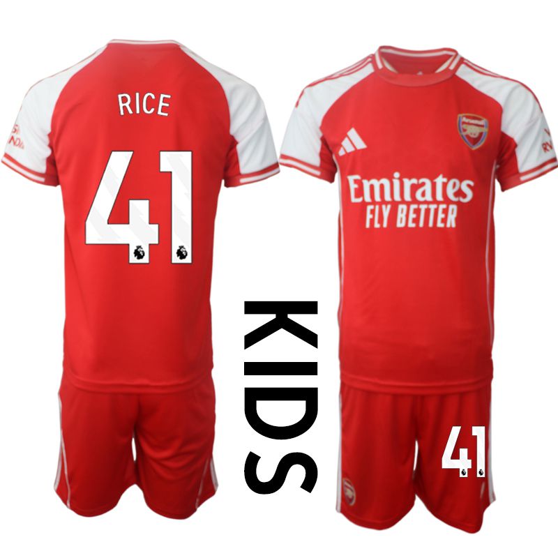 Youth 2025-2026 Season Club Arsenal home red #41 Soccer Jersey